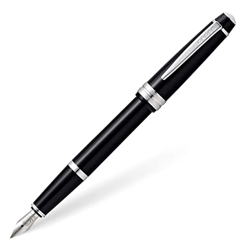 Cross Bailey Light Refillable Fountain Presented in a Everyday Gift Box - Medium Point, Black Ink, Polished Black - Image 1
