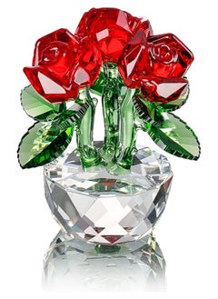 RARELY Red Crystal Rose Furniture Ornaments Dresser Special Ornaments To Give Mom Sisters And Friends The Best Gift  - Image 1
