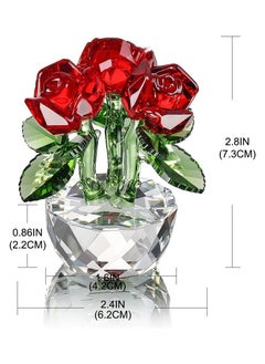 RARELY Red Crystal Rose Furniture Ornaments Dresser Special Ornaments To Give Mom Sisters And Friends The Best Gift  - Image 2