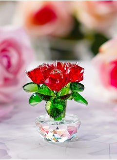 RARELY Red Crystal Rose Furniture Ornaments Dresser Special Ornaments To Give Mom Sisters And Friends The Best Gift  - Image 4