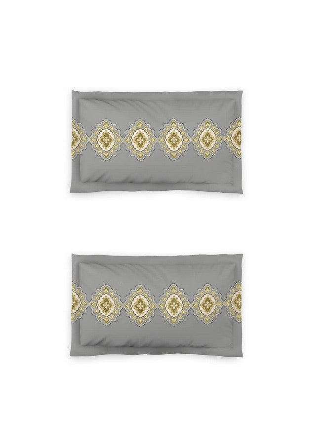 DDECOR Live beautiful DDECOR - Pack of 1 Charmy Ethnic Motifs Cotton Double Bedsheet with 2 Pillow Covers - Yellow  - Image 4