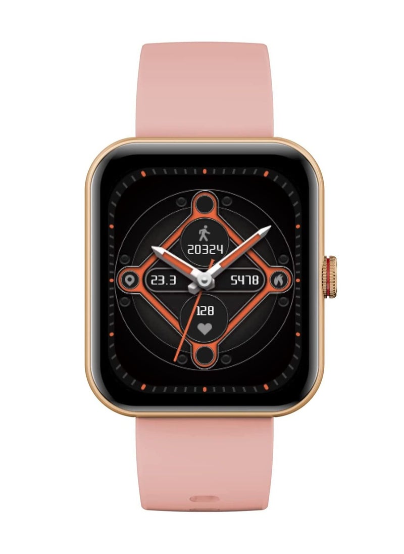 Xcell Xcell G5 Talk Smart watch, Heart Rate/Blood Pressure/Oxygen Level Monitoring, Receive & Make Calls,Water Resistance: IP67, 1 Week Battery Life, Compatibility: IOS/Android- Pink  - Image 1