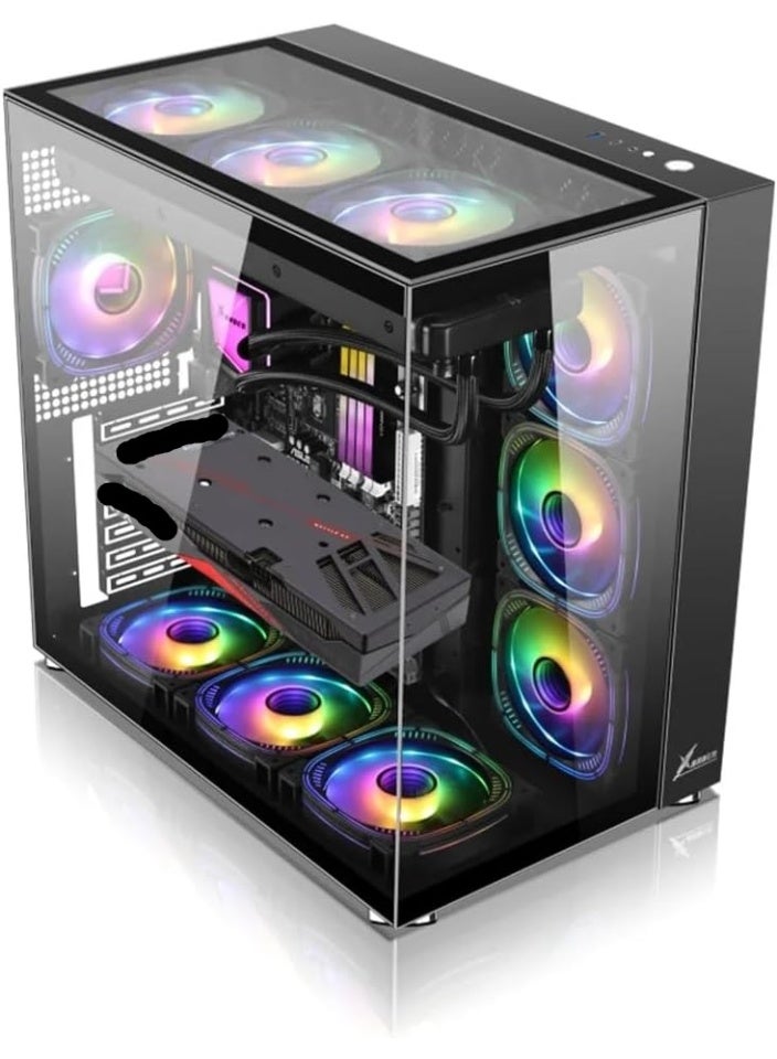 جهاز كمبيوتر للألعاب مُبرّد بأقصى قدر من السوائل: معالج AMD Ryzen 7 | بطاقة رسومات RX 5700XT بسعة 8 جيجابايت | ذاكرة وصول عشوائي 16 جيجابايت | قرص صلب SSD بسعة 1 تيرابايت بتقنية NVMe/SATA | نظام التشغيل Windows 11 | جاهز للاتصال بالإنترنت عبر Wi-Fi 6 - Image 1