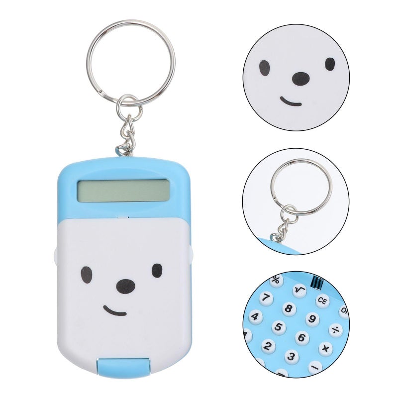 Blue Pocket Size Calculator Set For Students 2 Pieces Mini Arithmetic Device - Image 5
