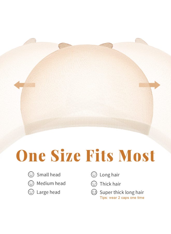 IKOCO HD Wig Cap IKOCO 8Pcs Transparent Wig Cap for Women Lace Front Ultra Thin Nude - Image 4