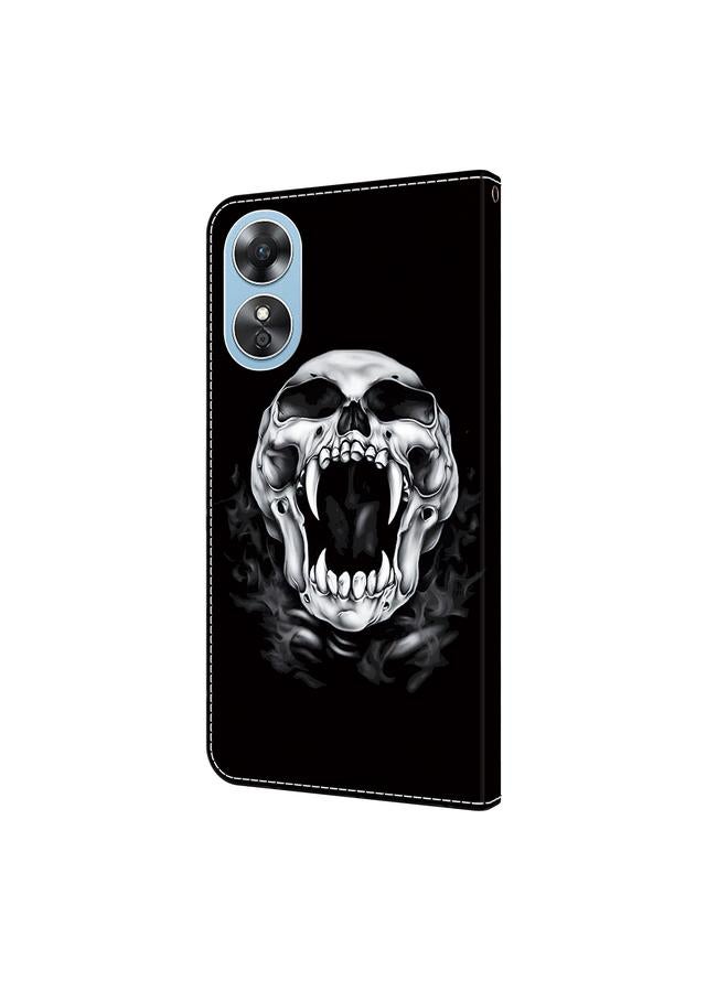 اس-توب جراب هاتف OPPO A17 من الجلد المطلي بالكريستال - Image 3