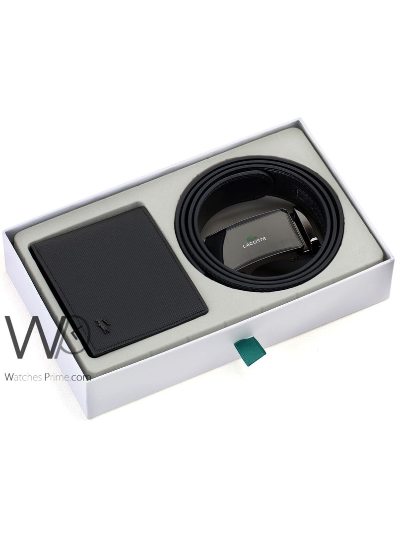 LACOSTE Gift Set Lacoste Men's Black Wallet & Belt - Buckle - Image 2