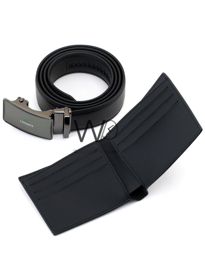 LACOSTE Gift Set Lacoste Men's Black Wallet & Belt - Buckle - Image 4