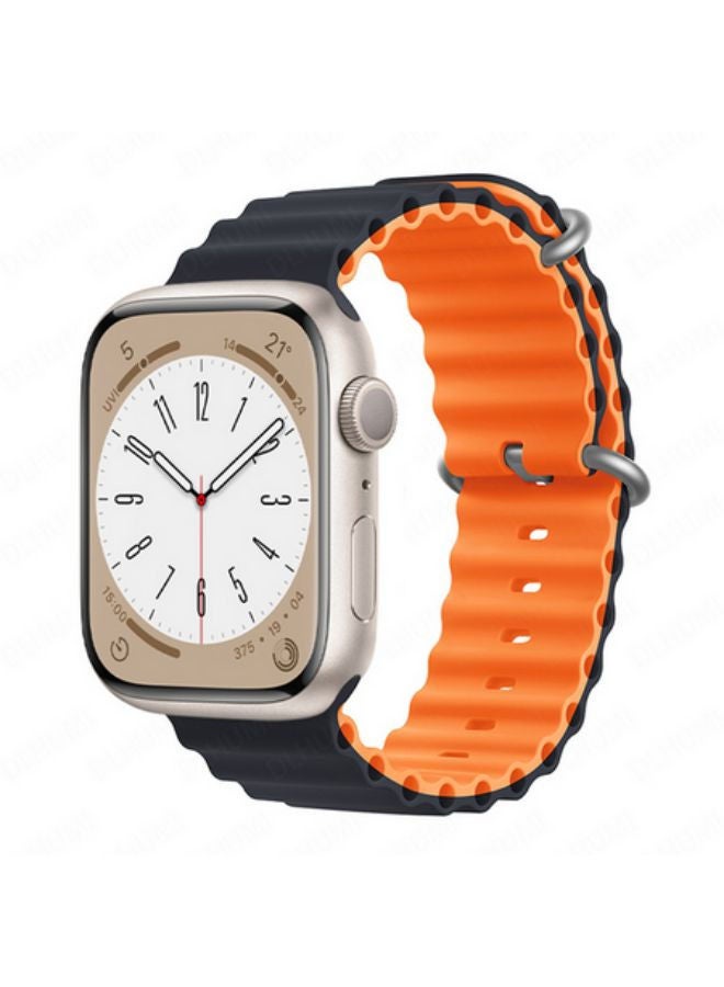 فرقة المحيط لفرقة42mm Apple Watch 49mm 45mm 44 مم قابلة للتعديل سيليكون مسدود