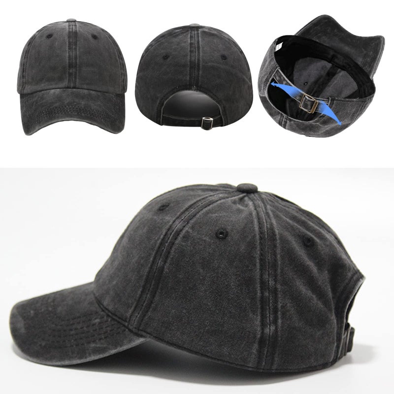 Tergy 6 Pieces Vintage Washed Plain Baseball Cap Distressed Dad Golf Hat for Men Women (Multicolors) - Image 3