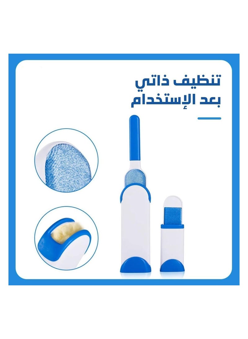 أداة إزالة وبر وشعر الحيوانات الأليفة قابلة لإعادة الاستخدام – قاعدة تنظيف ذاتية – مثالية للأريكة والملابس والمفروشات  - Image 3