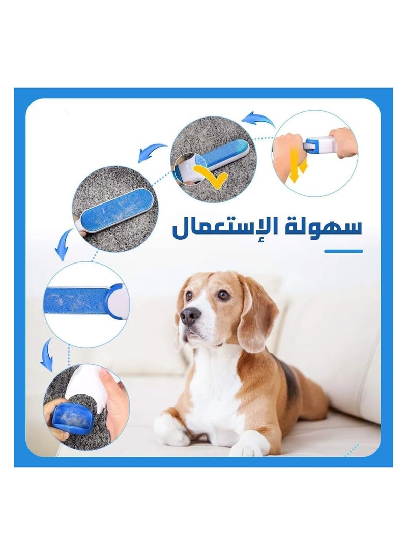 أداة إزالة وبر وشعر الحيوانات الأليفة قابلة لإعادة الاستخدام – قاعدة تنظيف ذاتية – مثالية للأريكة والملابس والمفروشات  - Image 2