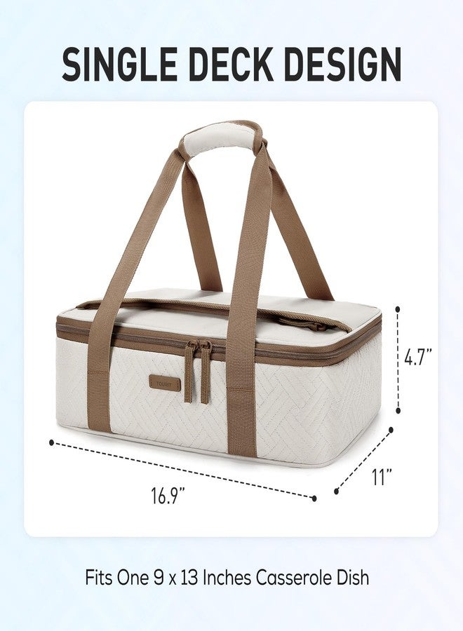 TOURIT Insulated Casserole Carrier for Hot or Cold Food Expandable Thermal Food Carrier for Pinic Cookouts Potluck Parties Fits 9” x 13” Baking Dish - Image 2