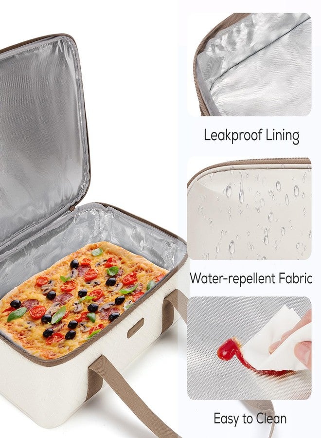 TOURIT Insulated Casserole Carrier for Hot or Cold Food Expandable Thermal Food Carrier for Pinic Cookouts Potluck Parties Fits 9” x 13” Baking Dish - Image 5