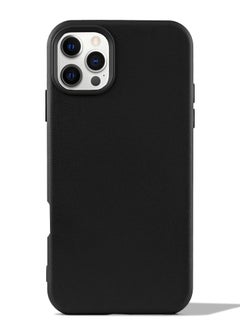 Generic Silicone Back Cover soft Leather Case Ultra Slim Leather touch Feeling for Iphone 16 Pro Max (Black) 