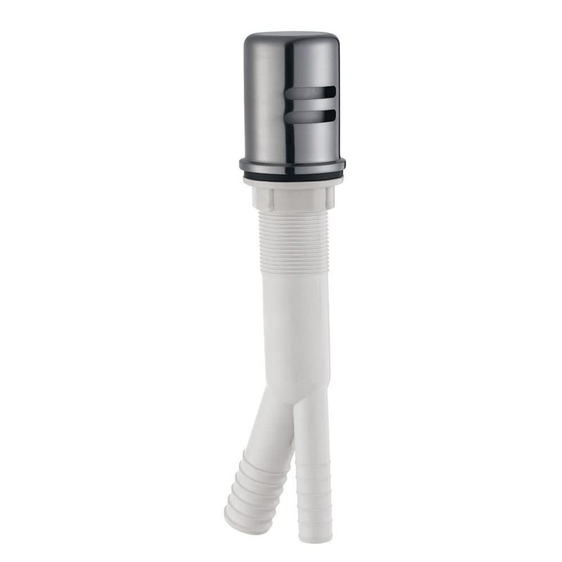Design House 522953 Dishwasher Air Gap Kit with Solid Brass Skirted Cover Satin Nickel