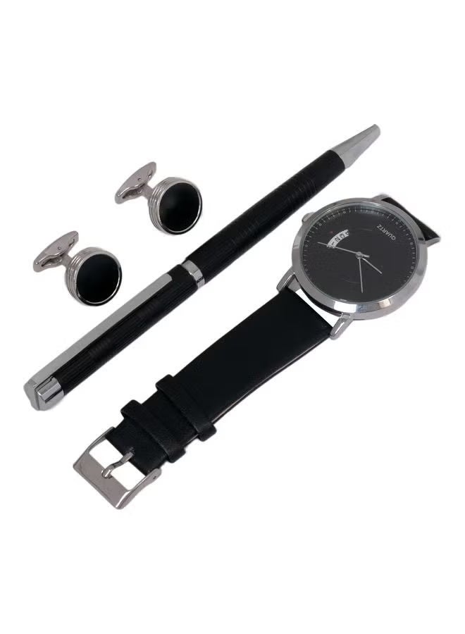 Corato Men's Analog Wrist Watch With Pen And Cufflinks Set - Image 3