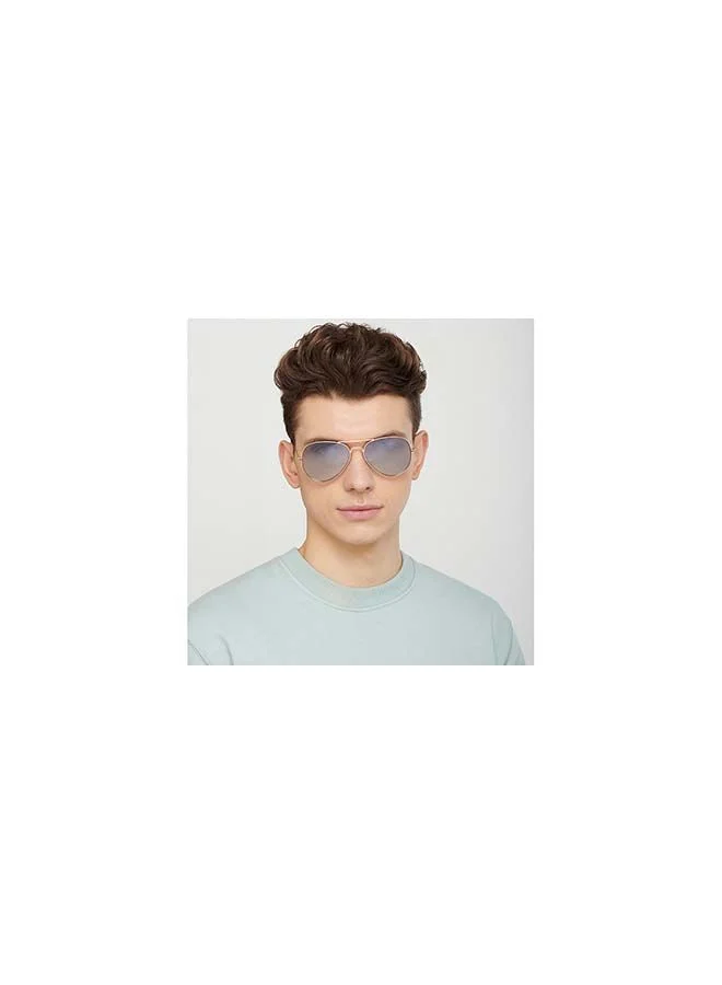فينسينت تشيس نظارة شمسية Top Gun بإطار كامل بتصميم طيار، مستقطبة وحماية من الأشعة فوق البنفسجية، مقاس 58 مم - ذهبي