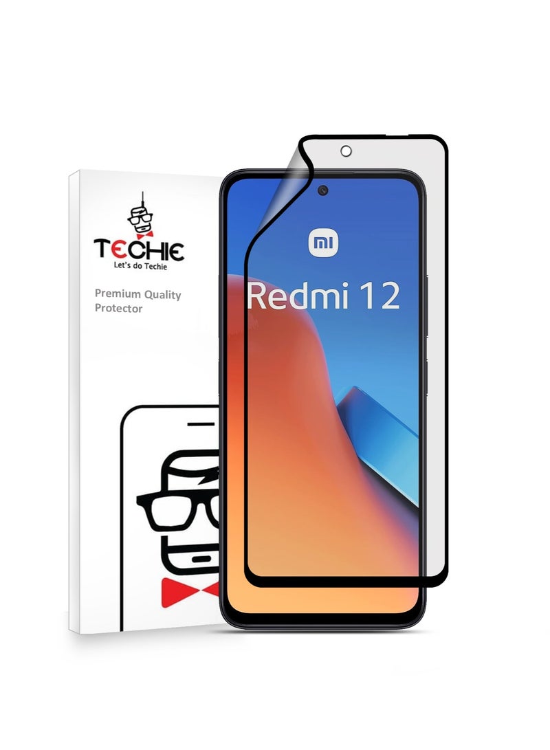 Techie 9D Matte Ceramic Screen Protector Film for Redmi 12 – Smooth Feel Anti Fingerprint Bubble Free - Image 1