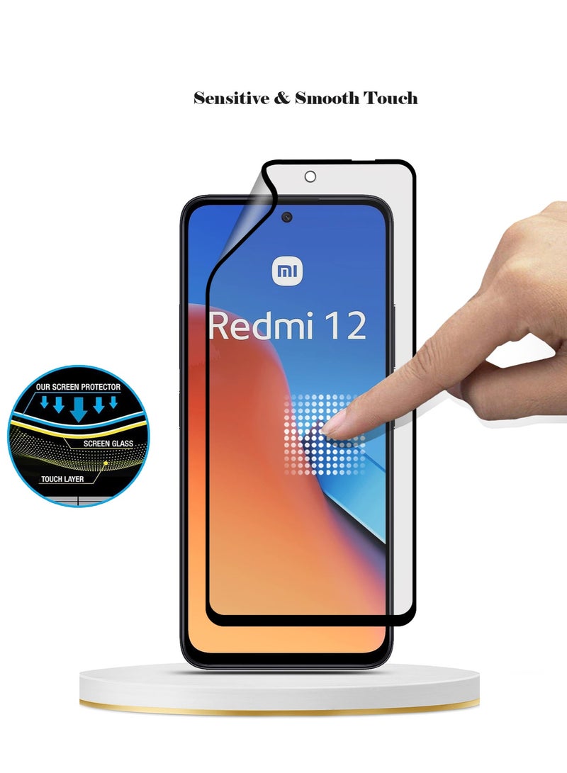 Techie 9D Matte Ceramic Screen Protector Film for Redmi 12 – Smooth Feel Anti Fingerprint Bubble Free - Image 4