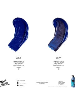 Mont Marte Signature Acrylic Colour 2 Litre Content With Pump Phthalo Blue  - Image 3