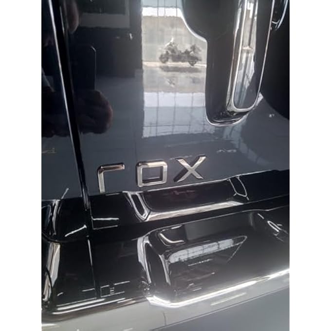 Rox 01 Logo Car Chrome Car Emblem Badge Oem Size Custom Design Weatherproof Dark Chrorm - Image 3