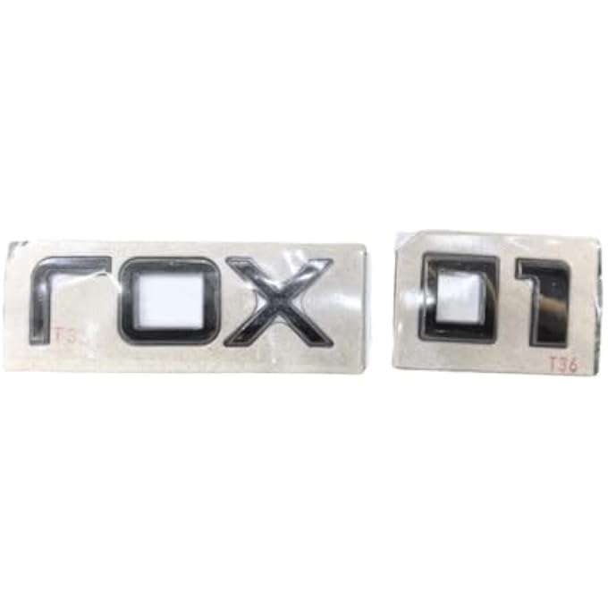 Rox 01 Logo Car Chrome Car Emblem Badge Oem Size Custom Design Weatherproof Dark Chrorm - Image 1
