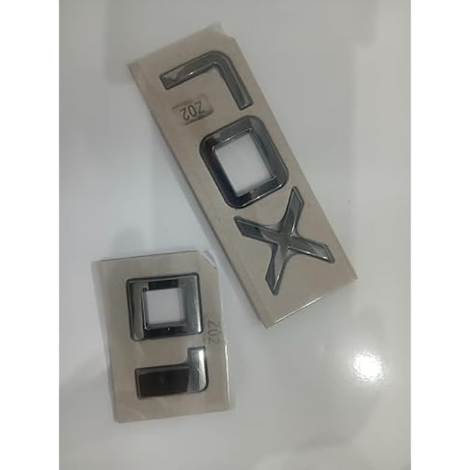 Rox 01 Logo Car Chrome Car Emblem Badge Oem Size Custom Design Weatherproof Dark Chrorm - Image 2