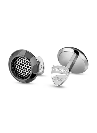 Ducati Corse Passione Grey and Silver Branded Cufflinks For Men