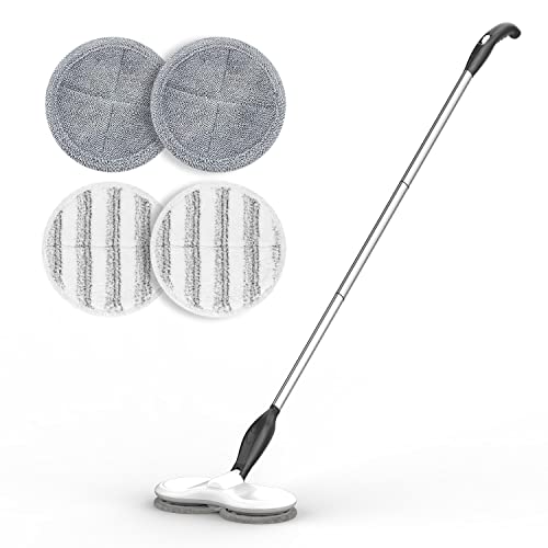 KOJEO Electric Mop for Floor Cleaning, As Seen On TV, Cordless Spin Mopper Motorised Electric Mops for Hardwood Tile Laminate Floor Daily Light Cleaning (No Water Tank) - Image 1