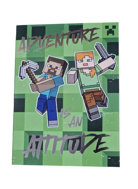 UK Greetings Official Minecraft Adventure is an Attitude Birthday Card