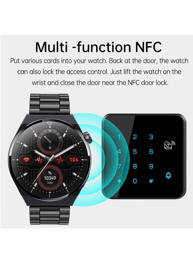 Smart Watch for Men with Bluetooth Calls, Fitness Tracker, Heart Rate, Blood Oxygen, Sleep Tracker, Health Watch, IP68 Waterproof for Android iOS (Black)