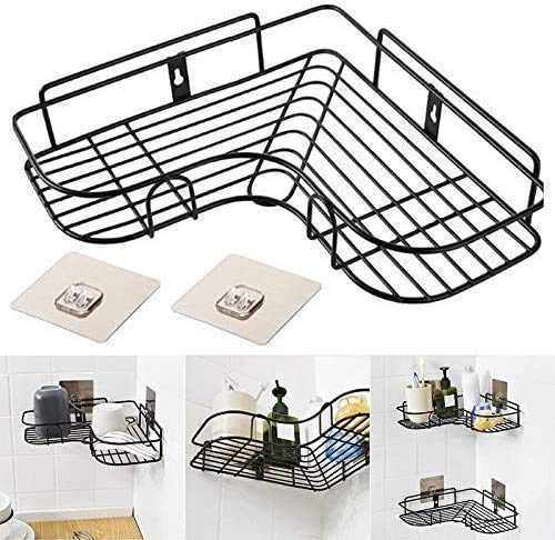 SELEMI Stainless Steel Bathroom Corner Shelf Organizer Storage Hanging Shower Caddy Rack (Black) - Image 3