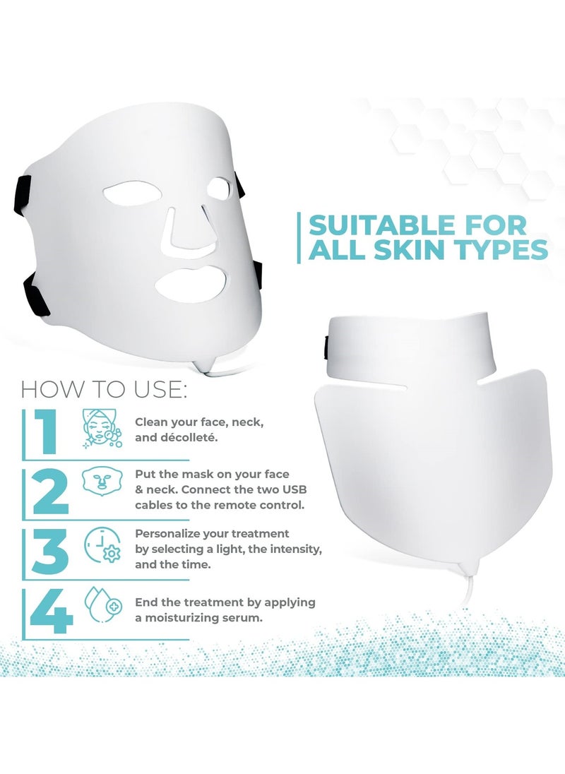 SYOSI - SYOSI LED Face Light Therapy Mask, Red Light Therapy for Face, 7 Colors Facial Light Therapy, Professional Face Red Light Beauty Device for Rejuvenation/Anti-aging/Wrinkles/Spots - Image 1
