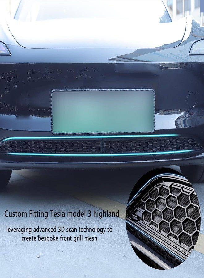Arcoche Front Grill Mesh Inserts for Refreshed Tesla Model 3 Highland 2024 2025 Air Inlet Vent Grille Cover Replacement for Tesla Model 3 Highland 2024 2025 accessories (Detachable Version) - Image 2