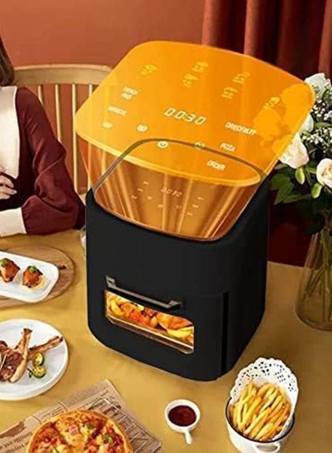 15L الهواء المقلاة ، 1400W الكهربائية الهواء المقلاة ، Rotisserie فرن مع شاشات الكريستال السائل الرقمية تعمل باللمس ، ستة في واحد مسبقا - Image 3