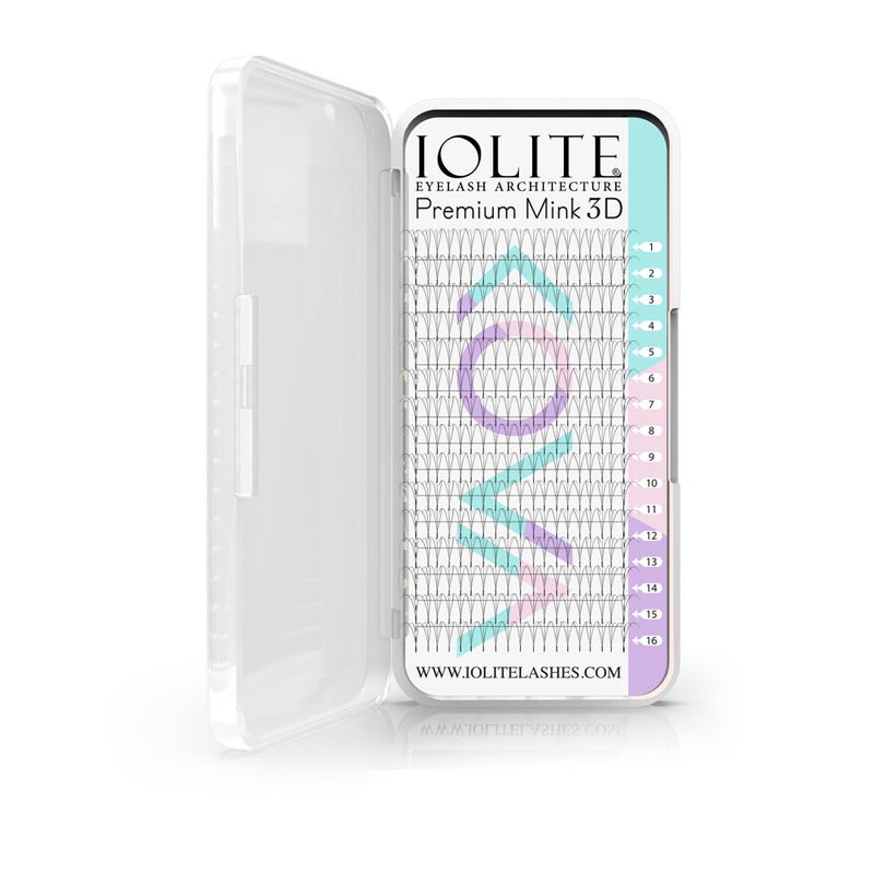 Iolite Premium 3D Mink Volume Eyelashes – Natural & Lightweight False Lashes  (B Curl) Thickness 0.05mm - 11 MM