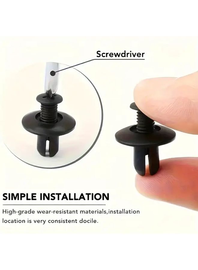 60 Plastic Rivet Fasteners 8mm Hole Diameter Car Expansion Clips Leaf Plate Rivets Mudguard Clips Bumper Push Pin Clamps Automotive Fasteners Car Accessories Mud Flap Trailer Mud Guard - Image 4