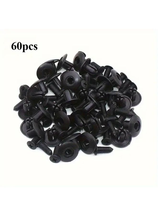 60 Plastic Rivet Fasteners 8mm Hole Diameter Car Expansion Clips Leaf Plate Rivets Mudguard Clips Bumper Push Pin Clamps Automotive Fasteners Car Accessories Mud Flap Trailer Mud Guard - Image 5