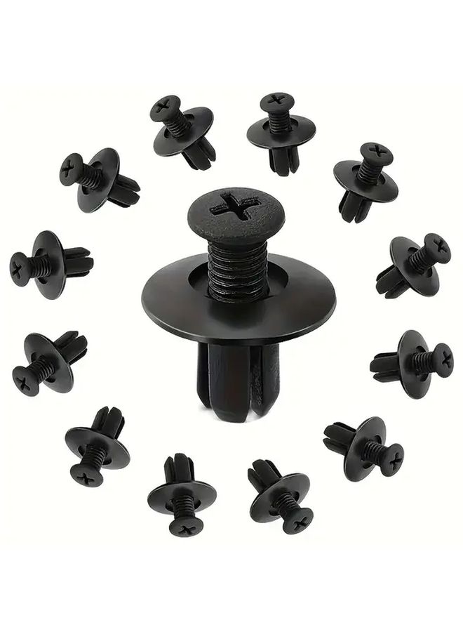 60 Plastic Rivet Fasteners 8mm Hole Diameter Car Expansion Clips Leaf Plate Rivets Mudguard Clips Bumper Push Pin Clamps Automotive Fasteners Car Accessories Mud Flap Trailer Mud Guard - Image 1