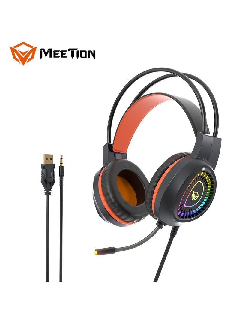 Meetion - Meetion MT C505 4 in 1 Gaming Combo Kit, Anti Ghost RGB Gaming Keyboard, 5+1 Buttons 3200DPI Gaming Mouse, Backlit Gaming Headphone with Omni Directional Microphone, High Precision Gaming Mouse Pad - Image 1