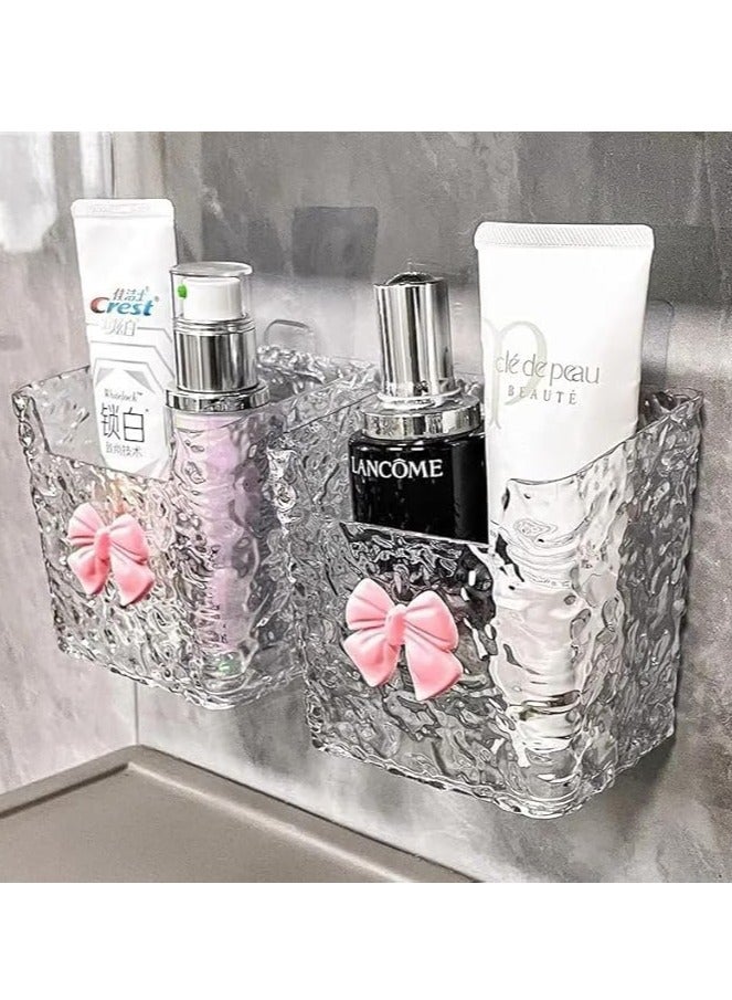 Clear acrylic organizer. Its modern design makes your makeup corner or bathroom more organized and elegant. Stylish and modern shape. Multi-use for makeup tools or toothbrushes. - Image 2
