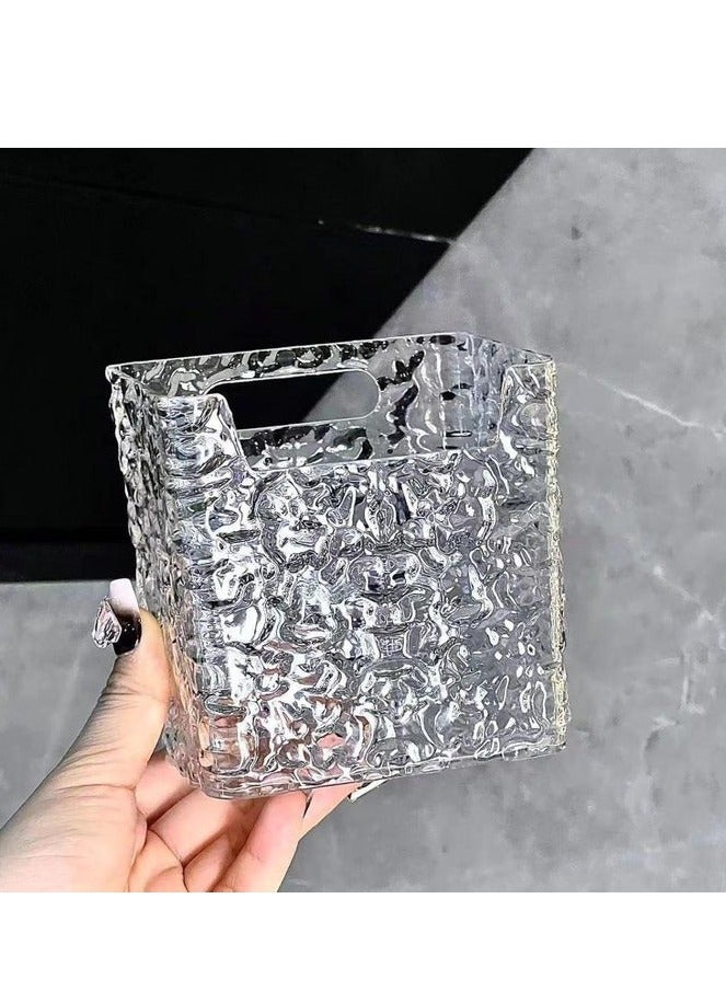 Clear acrylic organizer. Its modern design makes your makeup corner or bathroom more organized and elegant. Stylish and modern shape. Multi-use for makeup tools or toothbrushes. - Image 4