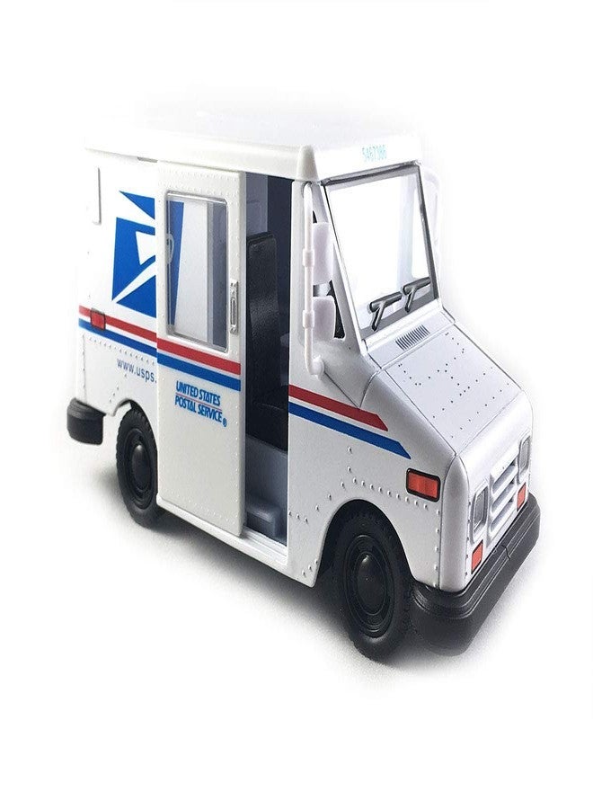 KinsFun 📬 United States Postal Mail Truck USPS 1987 Grumman LLV 1:36 Scale Die Cast Metal 5 Inch Model Toy Truck