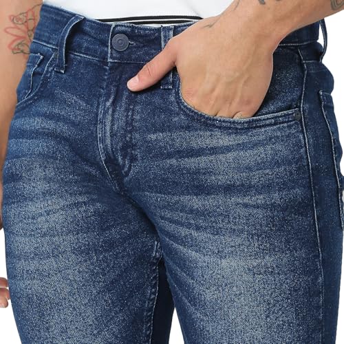 Spykar Men's Kano Slim Fit Mid-Rise Casual Jeans Dark Blue - Image 2