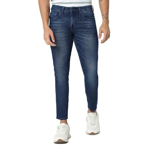 Spykar Men's Kano Slim Fit Mid-Rise Casual Jeans Dark Blue - Image 1