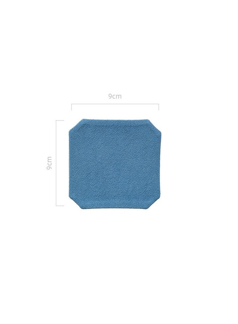 Y&D Chinese Style Cotton Linen Retro Water Absorbing Double Layer Thickened Cup Holder Fabric Embroidered Tea Cup Pad Fabric Art Cup Pad  - Image 2