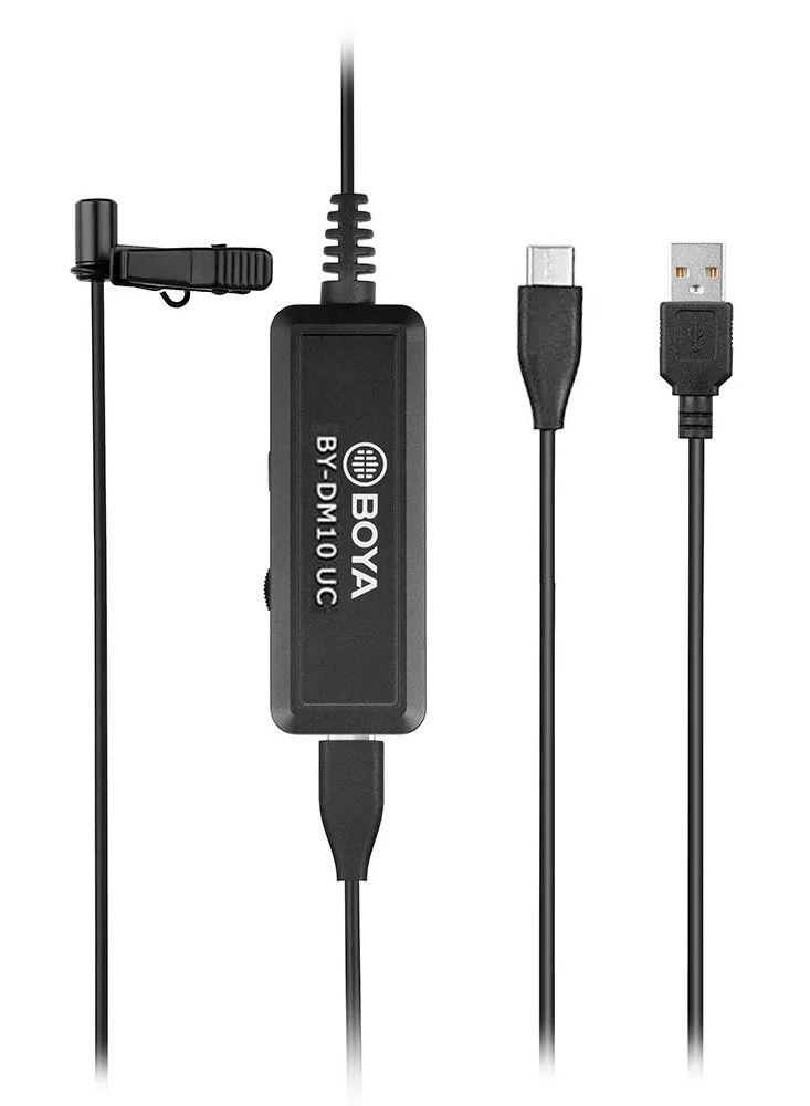 BOYA BY-DM10UC Digital Lavalier Microphone With USb-C And USb-A Connector - Image 1