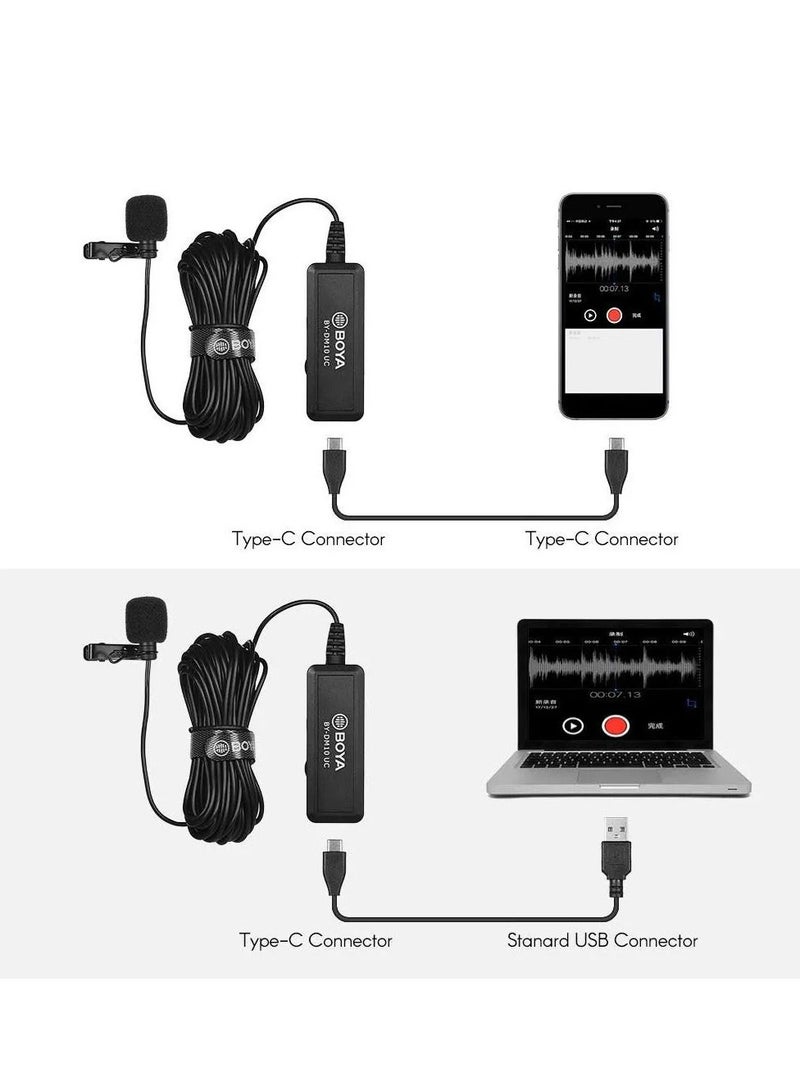 BOYA BY-DM10UC Digital Lavalier Microphone With USb-C And USb-A Connector - Image 3