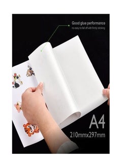 Generic White sticker, self-adhesive, 100 sheets, waterproof, printable, for A4 digital laser printers  - Image 2